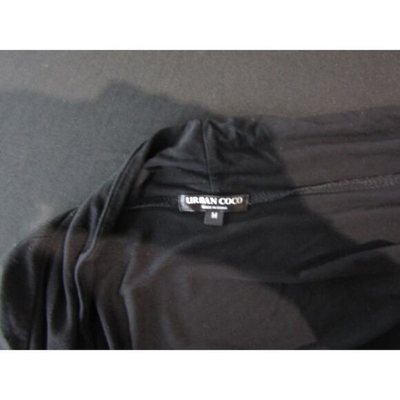 Urban CoCo Black Drape Front Open Cardigan Sweater Size Medium - Picture 12 of 13